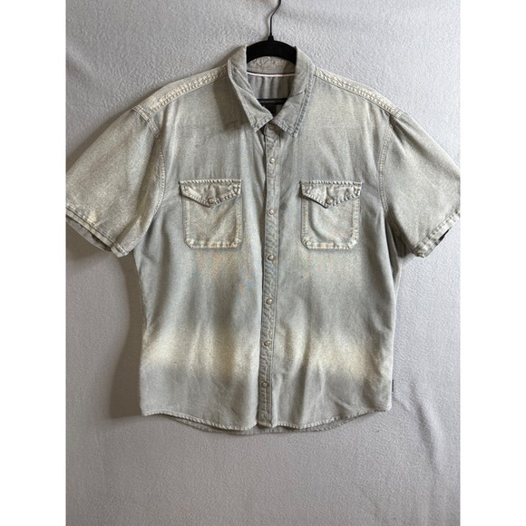 John Varvatos Other - John Varvatos U.S.A. Button Up Men's Large Denim Shirt Short Sleeve Casual